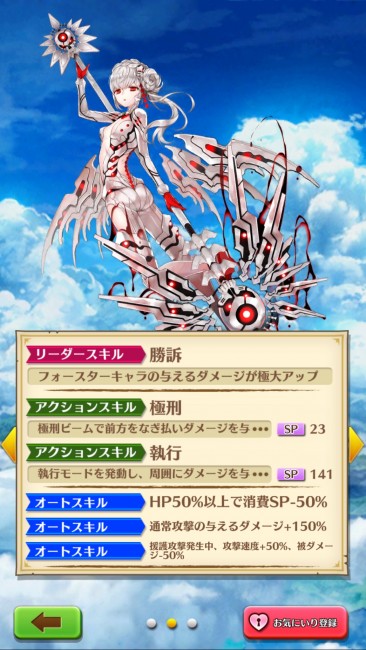 白猫　パニッシュ　ステータス