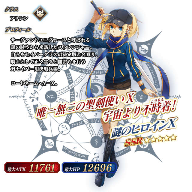 Fate/Grand Order　謎のヒロインX　キャラ紹介