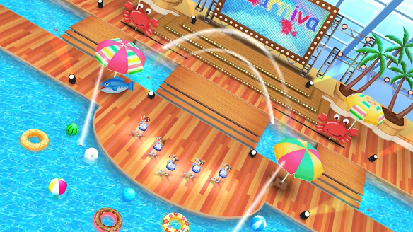 サマカニ！！MVプールに設置された特設ステージ