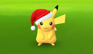 スマホゲーム　ポケモンGO　サンタピカチュウ