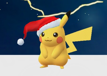 スマホゲーム　ポケモンGO　サンタピカチュウ