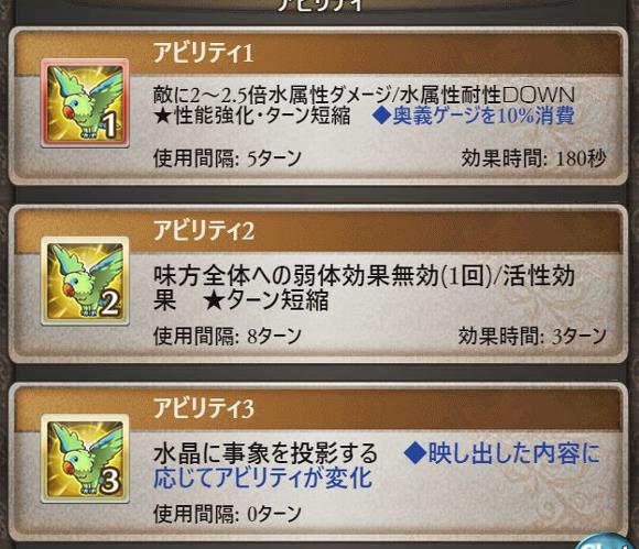 三つのアビリティはどれもサポートタイプのいいとこ取り！水属性パーティならではの高性能。