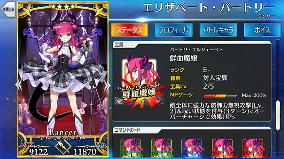 ★4ランサー「エリザベート・バートリー」の宝具。