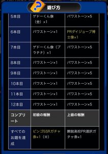 スマホゲーム パワプロ ビンゴチャレンジ