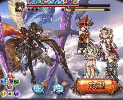 EX+「サンダルフォン」のバトル画面。