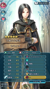 セネリオの40レベル時のステータス