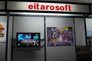 新作タイトルを展示するエイタロウソフト