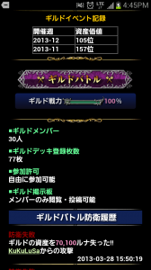 ギルドイベントの記録も順調に伸びてきている！