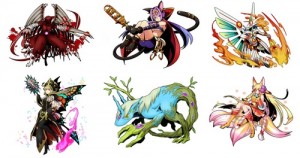 登場するシキガミは、妖怪、九十九神、妖精、幻獣、総勢400種類以上。