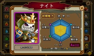 進化後の「ナイト」はすべての能力値のバランスが良い。