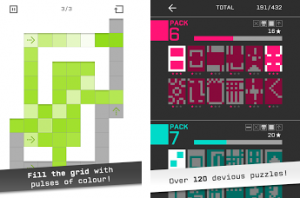 高クオリティのパネルを塗りつぶすパズルゲーム。