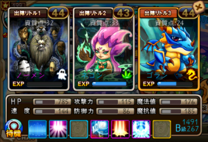 これがゴランレベル44のステータス