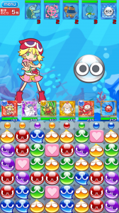 敵キャラをタップすると相性が表示される。
