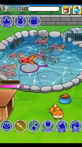 金魚の育成ゲームは初めてみた！