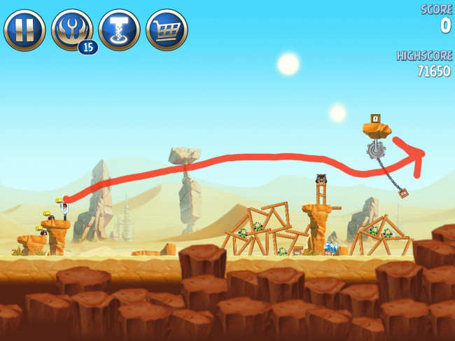 Angry Birds Star Wars II（アングリーバードスターウォーズ2）攻略画像ESCAPE TO TATOOINE　B-2-9攻略