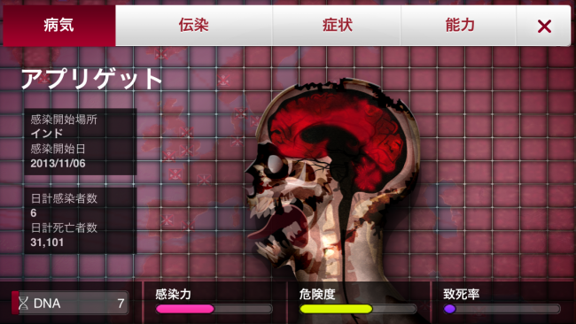 ネクロアウィルスに侵食された脳。|Plague Inc.-伝染病株式会社- ネクロアウィルス攻略