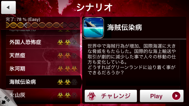 海賊伝染病。グリーンランドが感染しづらいのは公式設定だったのね。|Plague Inc.-伝染病株式会社- 海賊伝染病シナリオ 攻略