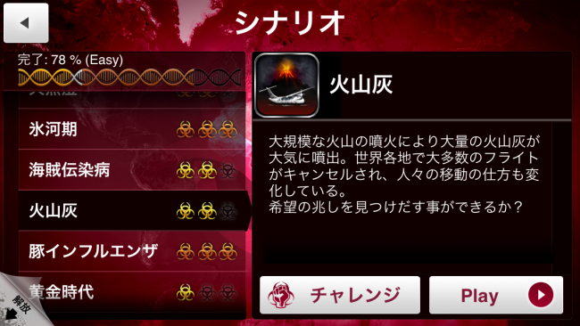 飛行機での感染が少なくなる火山灰シナリオ。|Plague Inc.-伝染病株式会社- 火山灰シナリオ 攻略
