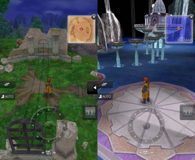 dq8_28　ドラゴンクエスト8 スマホリメイク版 攻略 第3回 マイエラ修道院/旧修道院跡地/アスカンタ城/マダムの指輪/願いの丘　丘の上でしばらく待機しているとイベントが起き、異世界へ行ける。