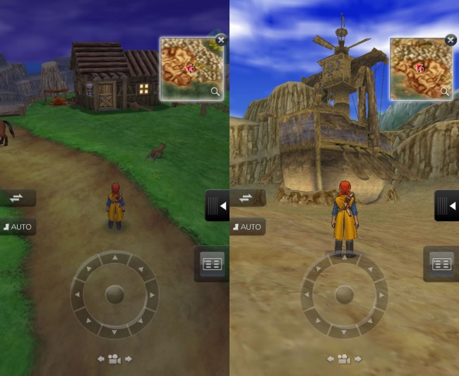 dq8_39　ドラゴンクエスト8 スマホリメイク版 攻略 第4回 パルミド/カジノ/カジノ景品を錬金/闇商人/ゲルダのアジト/剣士像の洞窟/魔法船　このままトロデーン城まで行くため、宿屋からの道のりの方が長い。しっかり準備をして挑もう。
