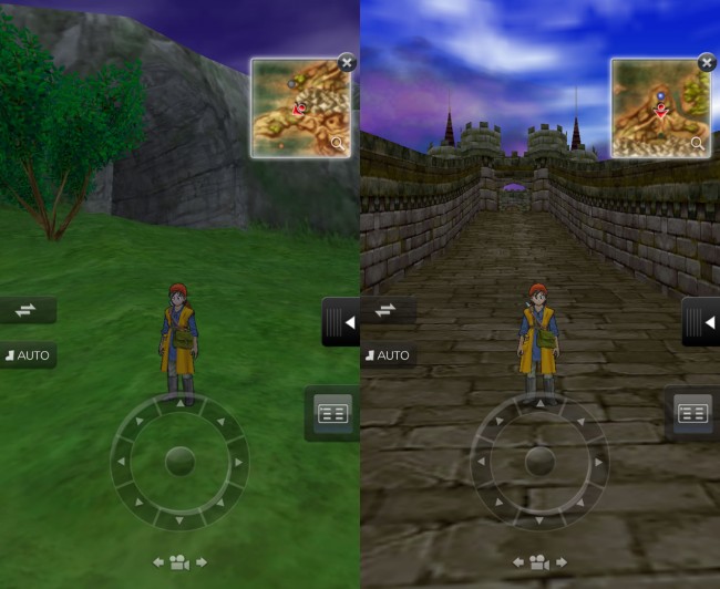 dq8_40　ドラゴンクエスト8 スマホリメイク版 攻略 第5回 トロデーン城/月影のハープを獲得/モグラのアジト/メダル王女の城/ベルガラック/モンスターバトルロード　魔法船から北西へ行き、トンネルを抜けてから東へ進もう。