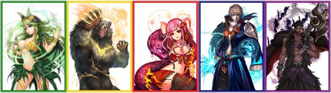 ５属性キャラ