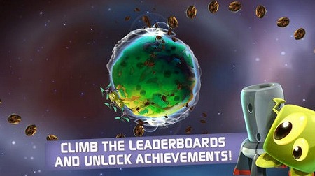 惑星をぐるぐる回して、隕石から生物を守れ！