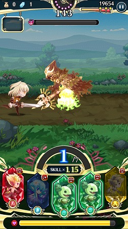 敵を連続で攻撃できるとコンボが発生！