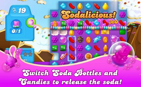 『Candy Crush Soda Saga』プレイ画面