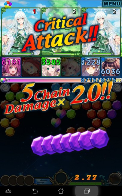 5Chain達成で消したジュエルを倍加！