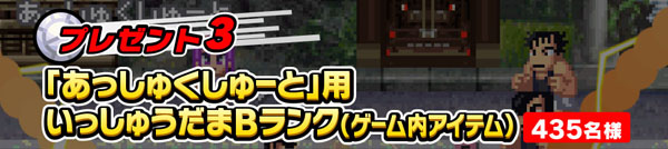 「あっしゅくしゅーと」用 いっしゅうだまＢランク。