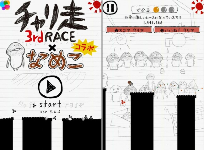 チャリ走3rdRaceがかわいらしいなめこステージに！
