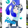 スプラトゥーン新武器「バレルスピナーデコ」で走り回るポッキー！デコっておでこのデコじゃないからね！の画像