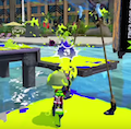 見渡す限り水ばかり!?スプラトゥーン新ステージ「マヒマヒリゾート&スパ」でkazuがおっかなびっくり水に落ちる!の画像