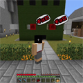 「BON!(不発)」カズがマイクラで再びTNTキャノン!今度は据え置きの大きなキャノンを建築!の画像
