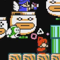 ちょっと!カメックやめてええ!!!アブがマリオメーカーでクッパクラウンにのったカメックにいじめられるwの画像