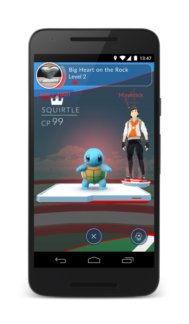 ポケモンを無所属のジムに配置して守ろう。