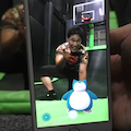 カビゴンが出現したので一緒にトランポリンしてみた!【ポケモンGO】の画像