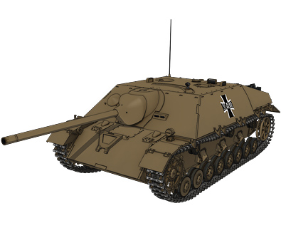 Ⅳ号駆逐戦車/70(V)ラング（黒森峰学園） 画像出典：http://girls-und-panzer.jp/