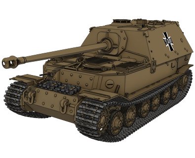 重駆逐戦車エレファント（黒森峰学園） 画像出典：http://girls-und-panzer.jp/
