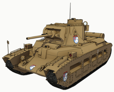 マチルダII 歩兵戦車 Mk.III／IV（聖グロリアーナ女学院） 画像出典：http://girls-und-panzer.jp/