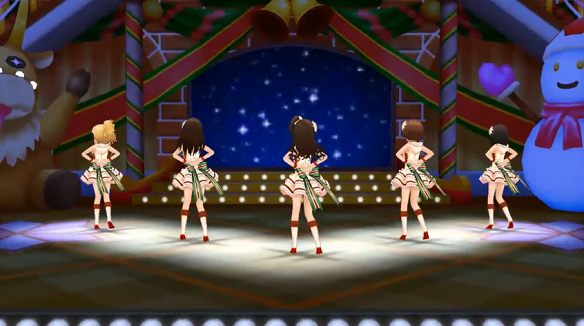 ダンスに合わせて揺れるリボン