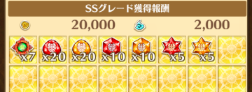 陸の試練の報酬