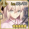 【FGO】セイバー星５沖田総司の性能と星５宮本武蔵との比較を見てみようの画像