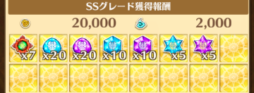 海の試練の報酬