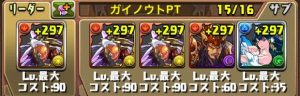 ガイノウトパーティの編成例
