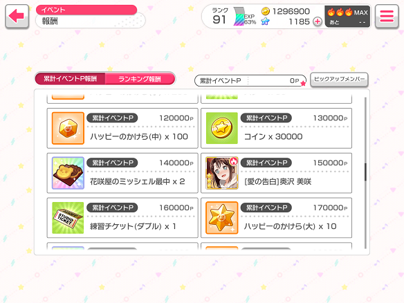 累計イベントP報酬