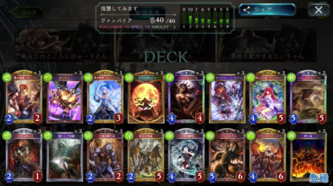 【シャドウバース（シャドバ）「千雨の槍使い」「デモンスラル」などの中型フォロワーが大活躍する「復讐ヴァンパイア」【ヴァンパイアデッキ】の画像
