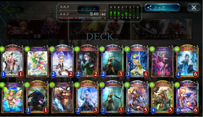 【シャドウバース】決めろOTKエルフデッキ!の画像