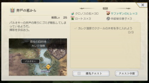 サブクエストで石ゲット